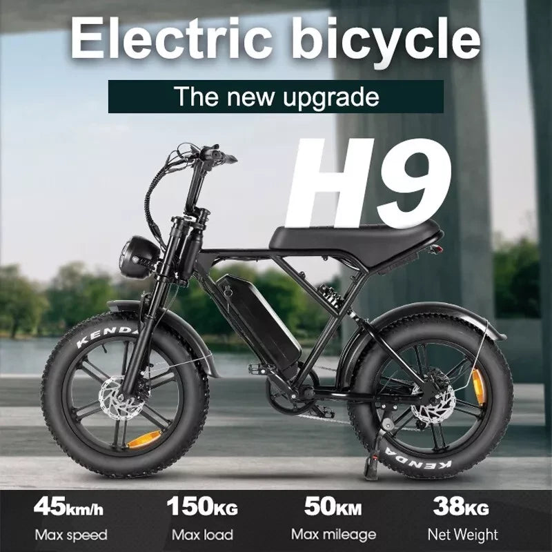 Lagads H9 Electric Bicycle Ebike Hydraulic Brake 48V 15Ah 750W 20 "Fat Tire"