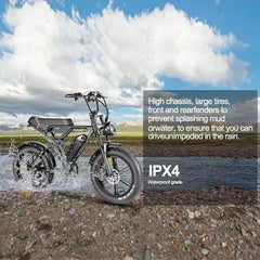 Lagads H9 Electric Bicycle Ebike Hydraulic Brake 48V 15Ah 750W 20 "Fat Tire"