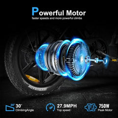 Lagads V20Pro Ebike 750W 15.6AH Mountain 20 Fat Tire 45KM/H Electric Bicycle