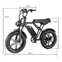 Lagads H9 Electric Bicycle Ebike Hydraulic Brake 48V 15Ah 750W 20 "Fat Tire"
