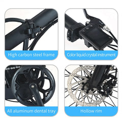 1000W Fold Electric Bicycle 48V12.5AH Fat Tire Ebike 20" Mountain Bike